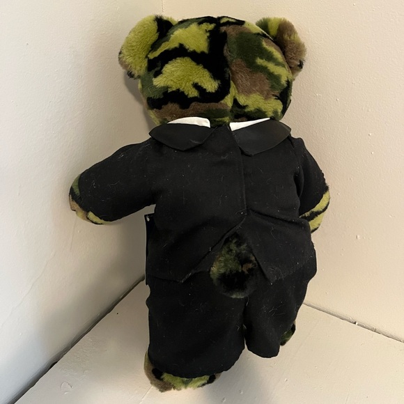 Build a bear plush camouflage bear wearing a tux GUC - Picture 5 of 5